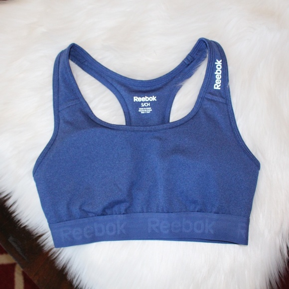 Reebox, Racerback Blue removable pads sports bra Small - Picture 1 of 5